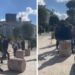 FOTOLAJM / Pedagogët refuzojnë sërish ftesën e Ramës, rrokullisin në bulevard stolat prej guri