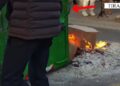 Arrestohen një grua dhe një djalë, Policia: Sulmuan Ministrinë e Arsimit dhe dogjën kazanë mbeturinash