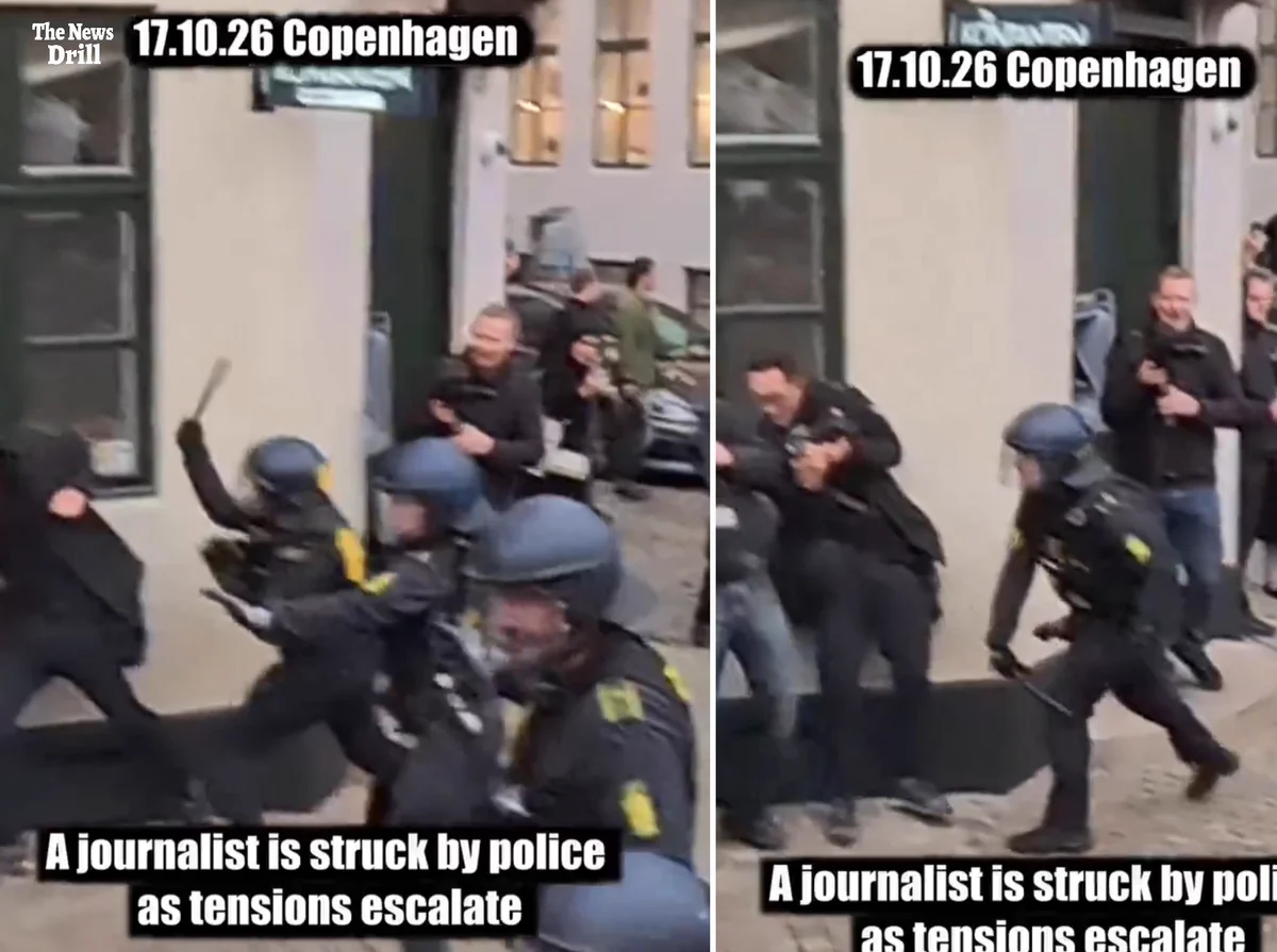 VIDEO    Çmendet  policia daneze  bashkë me protestuesit godet edhe gazetarët