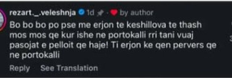 Mesazhet intime të “Erion Isait” në Instagram, Rez Veleshnja nuk kursen kolegun: Ke qenë pervers që te Portokallia