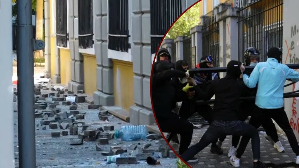 Xhama të thyer e godina të shkatërruara  çfarë la pas protesta para Ministrisë së Arsimit