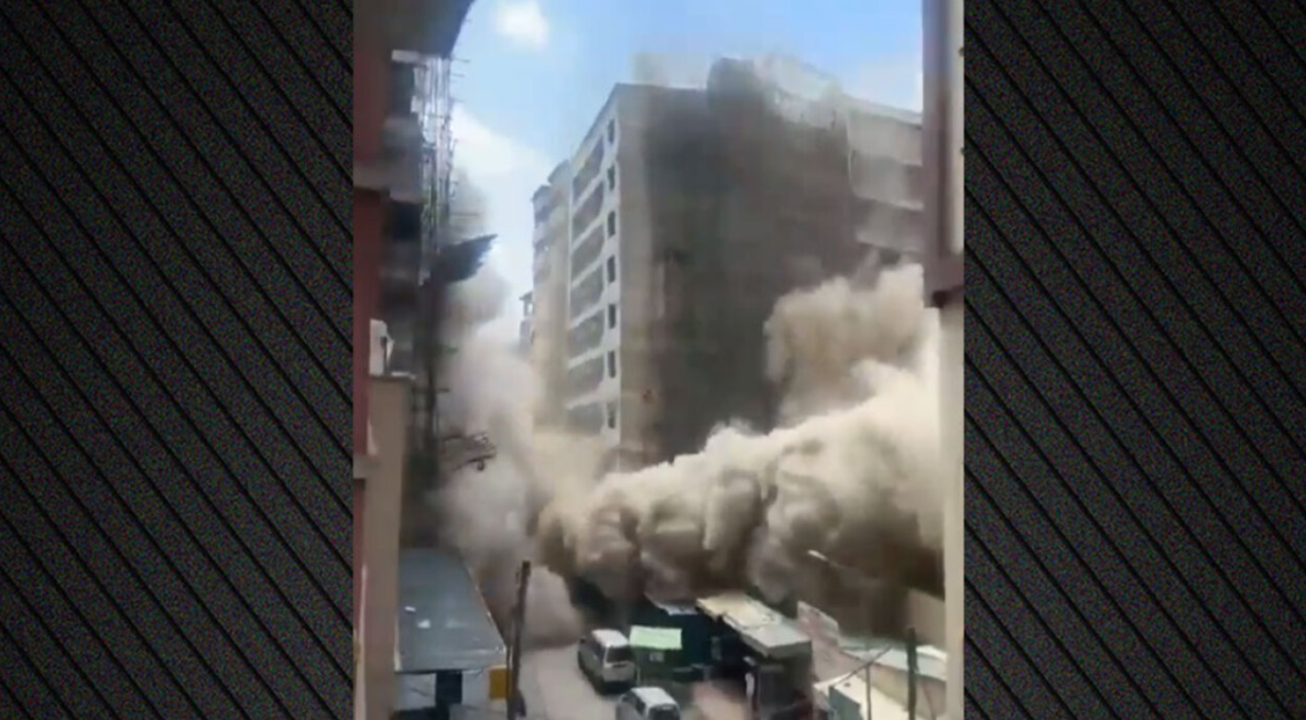 Momentet kur shembet një ndërtesë shumëkatëshe në Kenia  frikë për persona të bllokuar nën rrënoja  VIDEO 