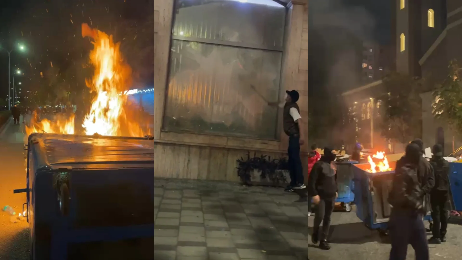 Protestuesit vazhdojnë sulmet ndaj bizneseve  thyhen xhamat e dyqanit të kompanisë celulare