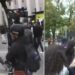 Studentët hedhin gurët dhe maskat, ngrenë ‘flamurin e bardhë’ dhe marshojnë paqësisht nga Ministria e Arsimit te Kryeministria!