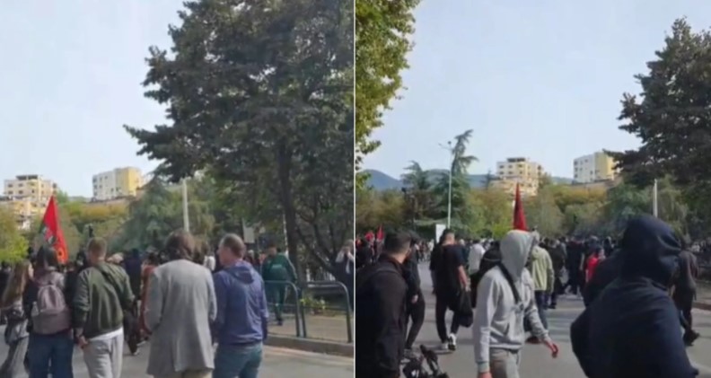 Protesta dhe dhuna para Parlamentit  pas tensioneve Policia i shpërndan me gaz lotsjellës   VIDEO 