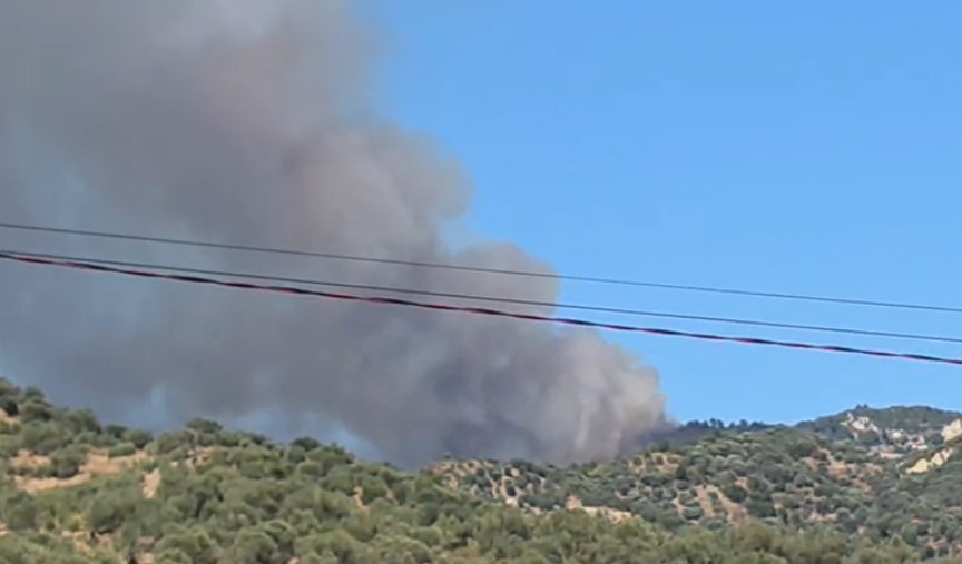 Situatë kritike nga zjarret në Peqin  flakët përfshijnë disa fshatra  dhjetëra forca dhe dy helikopterë në terren 