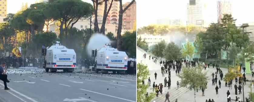 Protestat në Tiranë  5 persona në urgjencën e Traumës  2 prej tyre janë policë  Tre të tjerë dalin nga QSUT