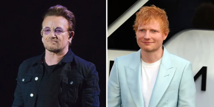 Bono rrëfen shqetësimin e Ed Sheeran për përfshirjen në debatet politike