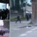 Studentët me “dy fytyra”, pas valles sulmojnë me molotovë dhe gurë Policinë, shpërndahen me gaz e ujë, efektivët i ndjekin këmba-këmbës (FOTO)