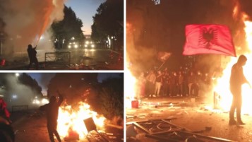 Tirana nën pushtetin e dhunës dhe kaosit  kthehet në arenë lufte  Mbi 5 orë protestë mes gurëve e zjarrit  dhjetëra të plagosur e të arrestuar