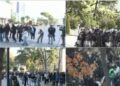 Studentët zhvendosin protestën te Kryeministria, krijojnë barikadë me të rinjtë dhe grumbullojnë pirgje gurësh për të goditur Policinë! (FOTO)